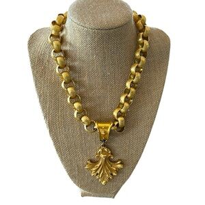Vintage Catherine Prevost French Victorian heavy round link necklace